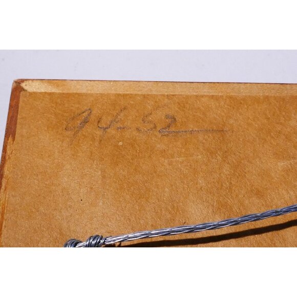 Helmut Hal Kramer Florella Print In Distressed Wood Frame With Marbled Border - Picture 6 of 7